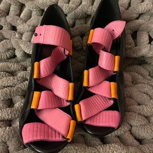 Brand new. Run one size small than the real size.  Good for size 36.